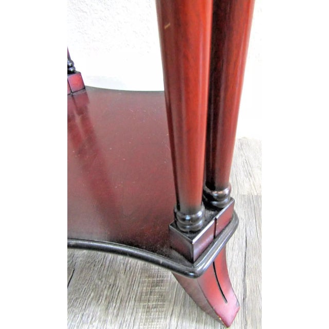 2006 Bombay Company Oval Marble Top One Drawer Wood Side Table Style 7hkg For Sale - Image 10 of 12