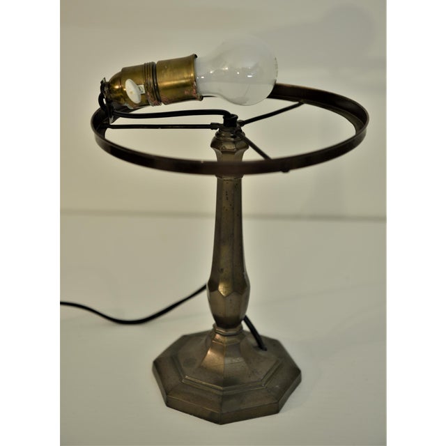 Swedish Grace Copper and Hand Blown Glass Table Lamp, 1920s For Sale - Image 4 of 10