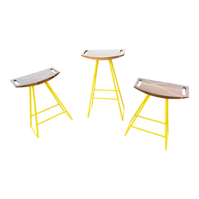 Robert Tronk Stools Set Set of 3 For Sale