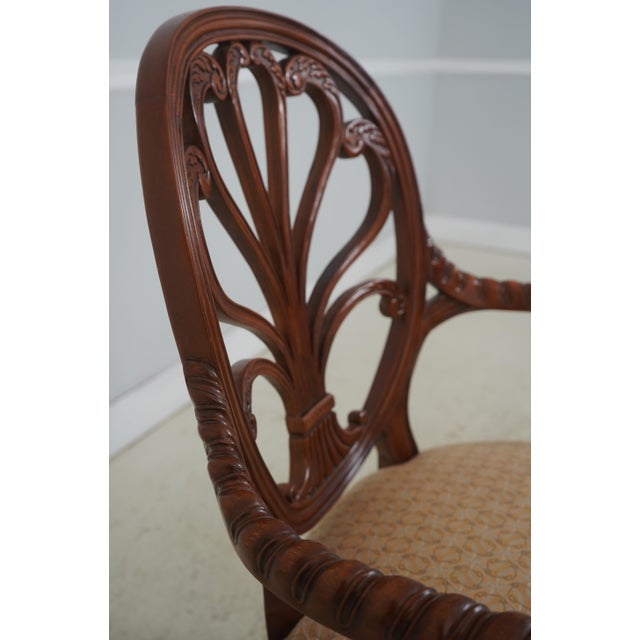 Set of 6 Hickory Chair Mahogany Open Armchairs For Sale In Philadelphia - Image 6 of 17