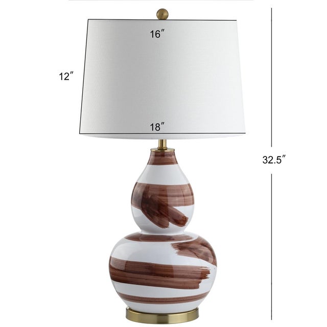 Safavieh Aileen Double Gourd Table Lamp in Brown/Gold For Sale - Image 4 of 4
