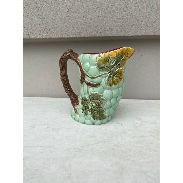 Orchies French Majolica Grape Pitcher Orchies, Circa 1890 For Sale - Image 4 of 6