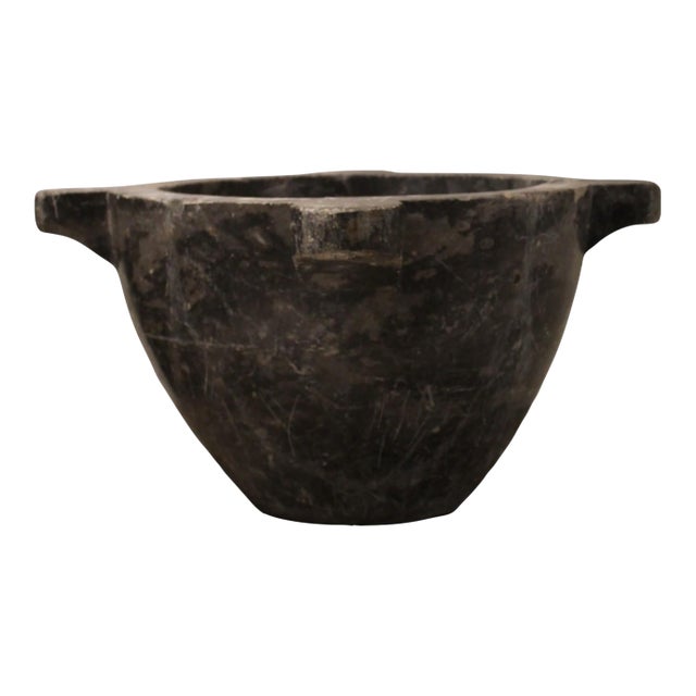 19c French Antique Marble Mortar Bowl - Large For Sale