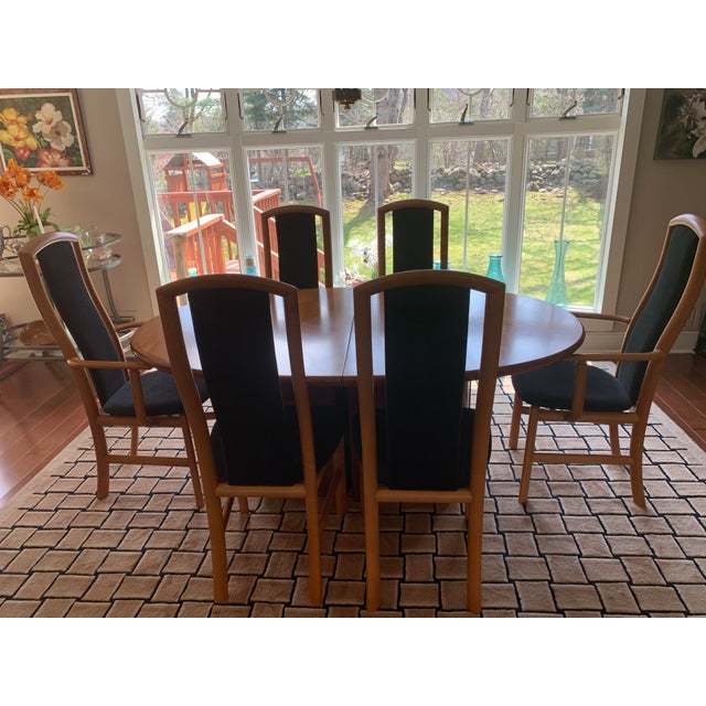 Skovby Danish Teak Dining Room Table 6 Chairs Chairish