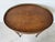 Brown Vintage Baker Furniture Louis XVI-Style Bouillotte Side Table With Brass Gallery and Single Drawer For Sale - Image 8 of 16