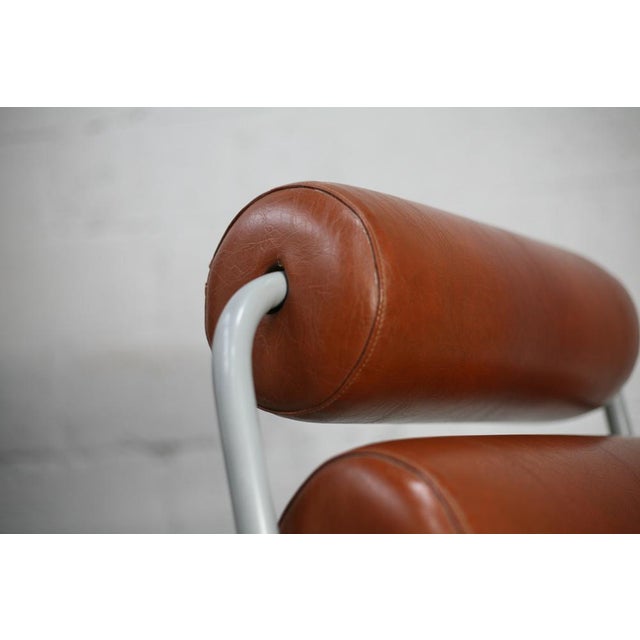 1960s Space Age Armchair in Tubular Metal and Imitation Leather, 1960s For Sale - Image 5 of 16