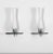 Two high quality wall sconces designed and manufactured in Italy in the Sixties. Chromed steel, heavy glass and white...