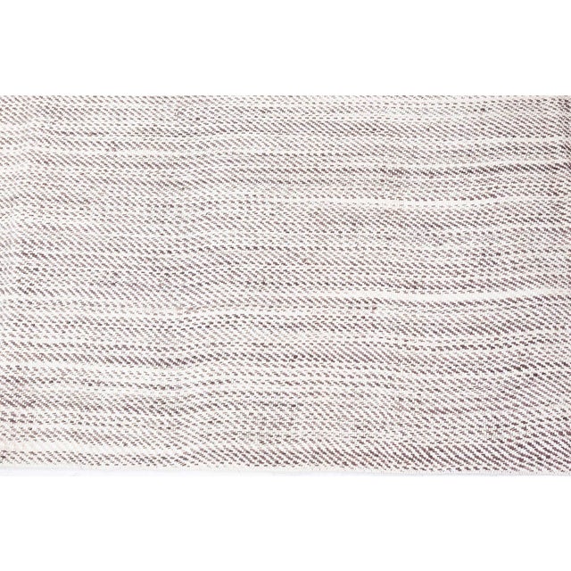 Early 21st Century Modern Flatweave Striped Light Gray Runner "Rime" by Doris Leslie Blau For Sale - Image 5 of 7