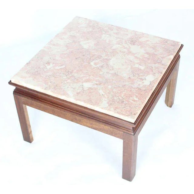Early 20th Century Mid-Century Modern Marble-Top Low End Tables - a Pair For Sale - Image 5 of 9
