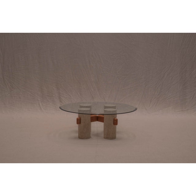 German Brutalist Travertine Coffee Table, 1970s For Sale - Image 12 of 13