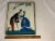 Blue Early 20th Century Art Deco Reverse Painted Glass Courting Scene: Victorian Picture For Sale - Image 8 of 9
