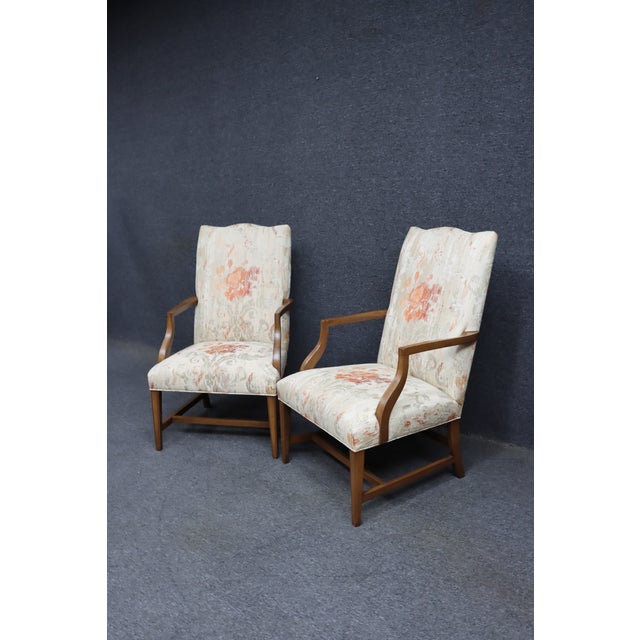 2010s Ethan Allen Cherry Lolling Chairs- Pair For Sale - Image 5 of 17