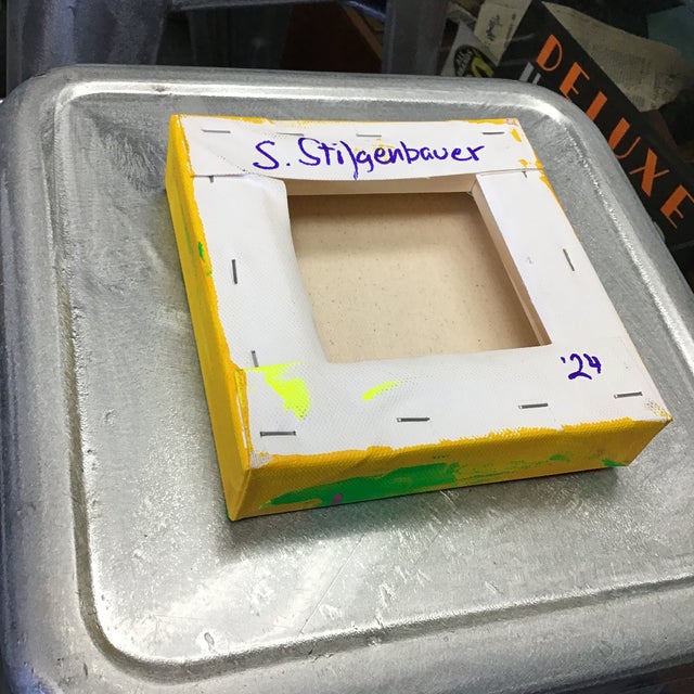 Contemporary Little Mixed Media Intuitive Abstract Painting by Stephen Stilgenbauer For Sale - Image 3 of 3