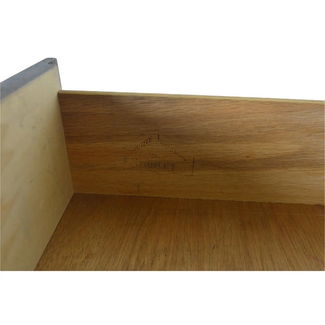 Brown 60s Mid-Century Walnut Writing Desk by Stanley For Sale - Image 8 of 9