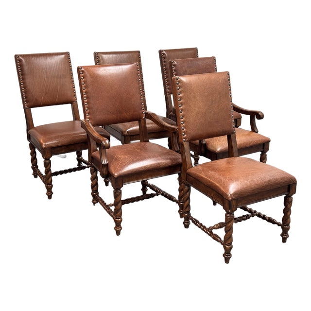 Stanley Furniture Barley Twist Chairs, Set of Six For Sale