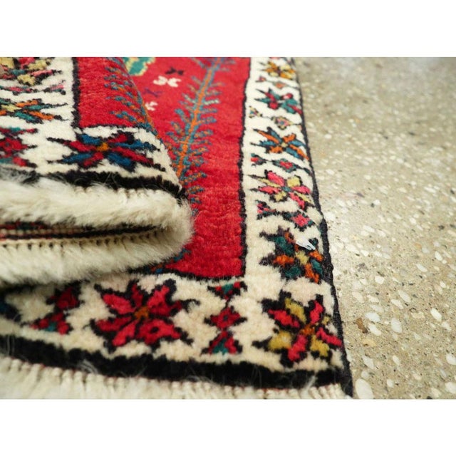 Mid 20th Century Galerie Shabab Collection Mid-20th Century Handmade Persian Shiraz Square Throw Rug For Sale - Image 5 of 5