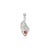 Metal Natural Garnet Gemstone Cluster Charm Pendant With Diamond in 925 Siver For Sale - Image 7 of 10