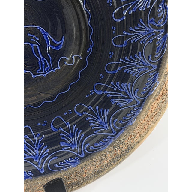 Spanish Hand-Painted Ceramic Lebrillo with Dog For Sale - Image 8 of 13