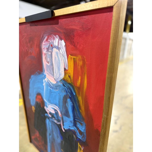 1980s Blue Man by Virginia Cohn Parkum(1943-2025) For Sale - Image 4 of 12