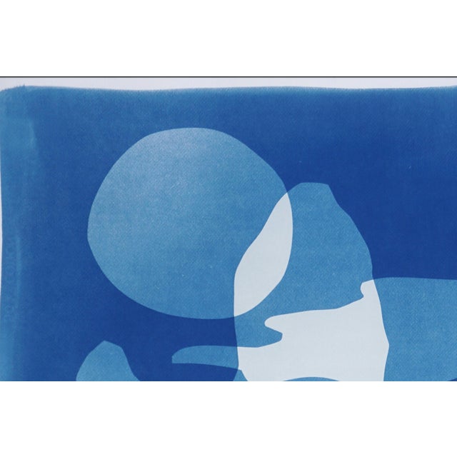 Modern 2026. Misty Mountain Eve, Modern Landscape, Handmade Monotype Cyanotype on Watercolor Paper by Kind of Cyan For Sale - Image 3 of 8