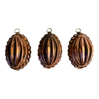Vintage Copper Jello Aspic Molds Shell Design - Set of 3 For Sale