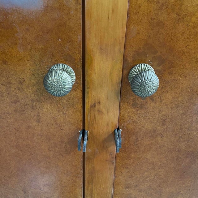Art Deco Italian Wooden Wardrobe with Hinged Doors, 1930s For Sale - Image 11 of 18