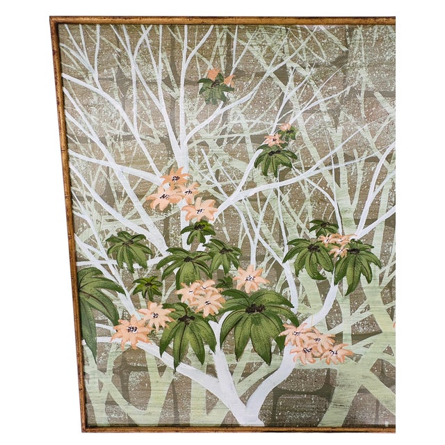 A truly monumental find for the Mid-Century Modern or Hollywood Regency enthusiast. This oversized, original oil on canvas...