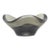 Smoke Grey Curved Triangular Mid-Century Modern Dish Ząbkowice Glass Bowl Jan Sylwester Drost Design For Sale