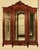 Brown French Louis XV Three-Door Display Antique Cabinet 1900-1910 Era For Sale - Image 8 of 8
