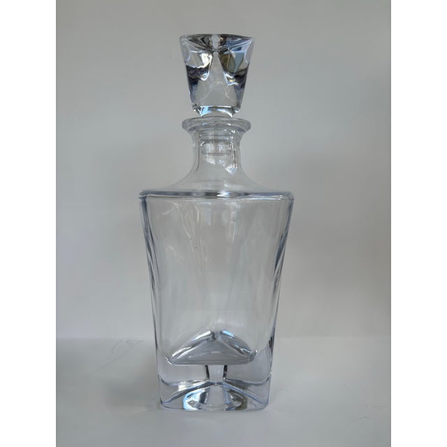 1970s Art Deco / Bohemian Style Heavy Crystal Geometric Liquor Decanter With Faceted Stopper For Sale In Orlando - Image 6 of 8