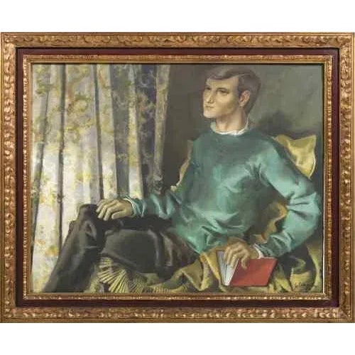 "Portrait of Luís Cid Monteiro". Oil on canvas, signed and dated 1972. Dimensions: 70 x 90 cm.