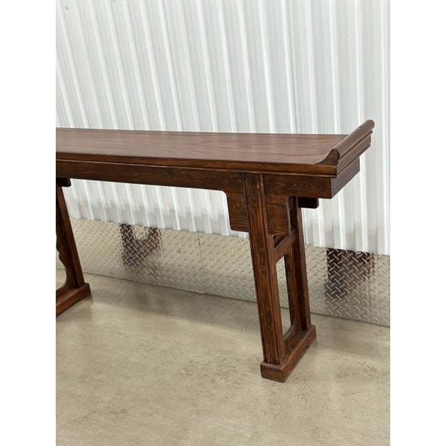 Walnut Altar Console Table | Chairish