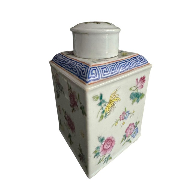 Antique Chinese Porcelain Tea Caddy For Sale - Image 11 of 12