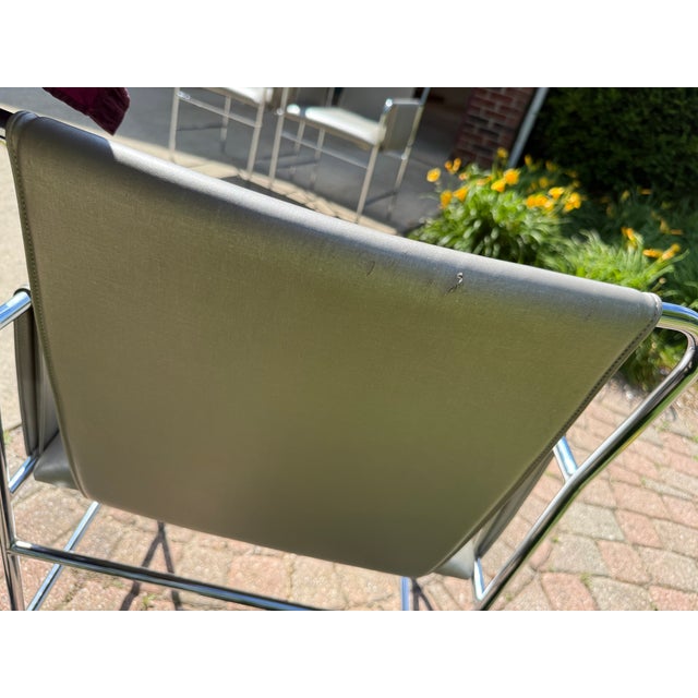 1990s Ward Bennett for Geiger "Envelope" Chairs - Set of 4 For Sale - Image 14 of 16