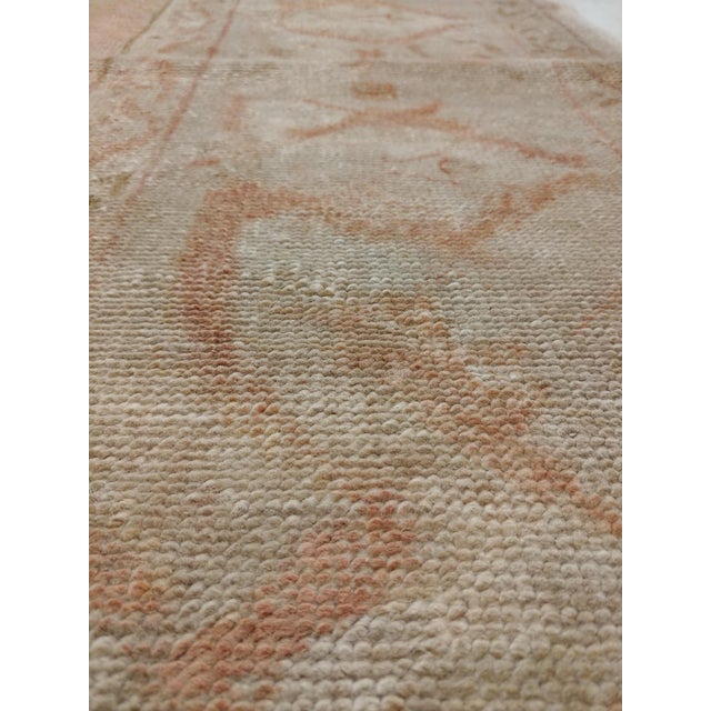 Antique Oushak Carpet, Handmade Turkish Oriental Rug, Pastel, Pale, Soft Colors For Sale - Image 15 of 17