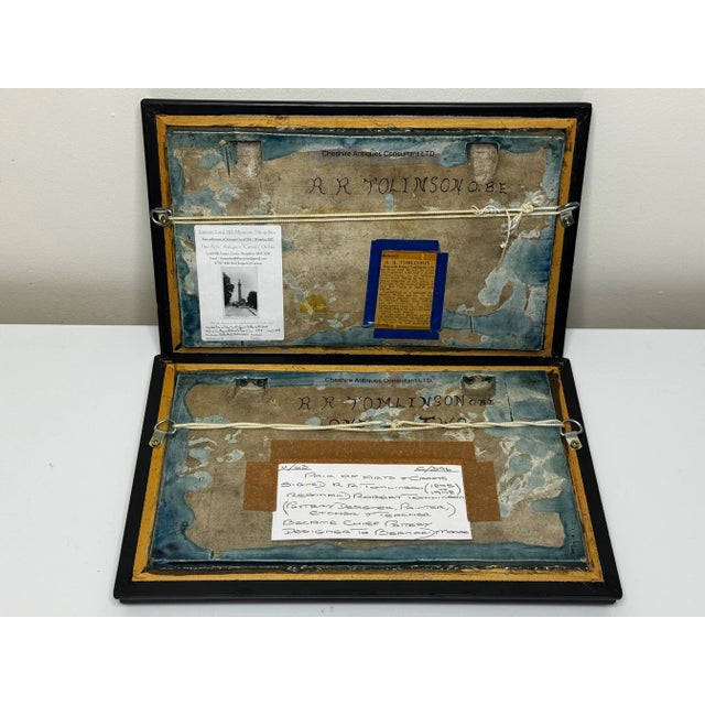 Minton Pair Arts & Crafts Ceramic Relief Plaques Children With Goat & Children With Satyr & Dog c.1909 Attributed to Reginald Robert Tomlinson For Sale - Image 4 of 18