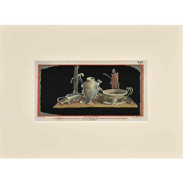 Modern Nicola Vanni, Still Life with Bottles, Etching, 1770s For Sale - Image 3 of 3