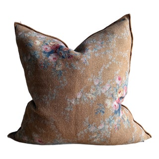 French Linen Accent Cover – Pompadour Havane 26 For Sale