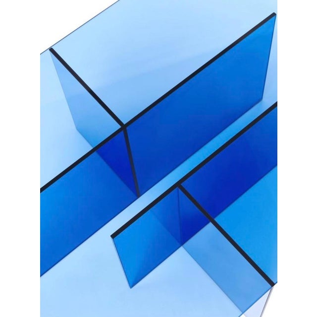 Not Yet Made - Made To Order Acrylic Coffee Table Blue For Sale - Image 5 of 5