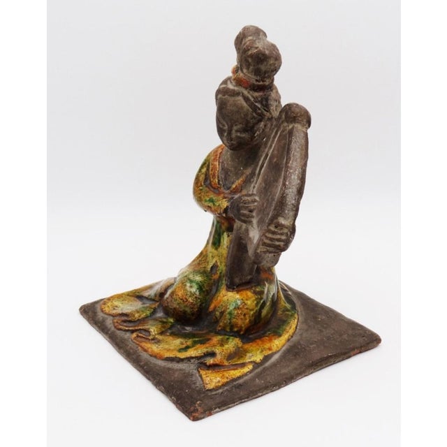 Mid-Century Italian Ceramic Musician Bookends by Zaccagnini, 1950s, Set of 2 For Sale - Image 6 of 11