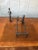 Metal Pair of Polished Iron Andirons in the Art Deco Style For Sale - Image 7 of 12