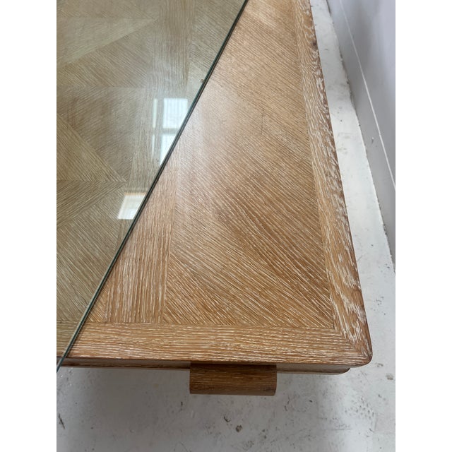 Antique Art Deco Desk in Limed Oak, 1900s For Sale - Image 17 of 18