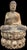 Antique Chinese Polychrome Wood Buddha on Double Lotus Base Large 42” For Sale - Image 4 of 10