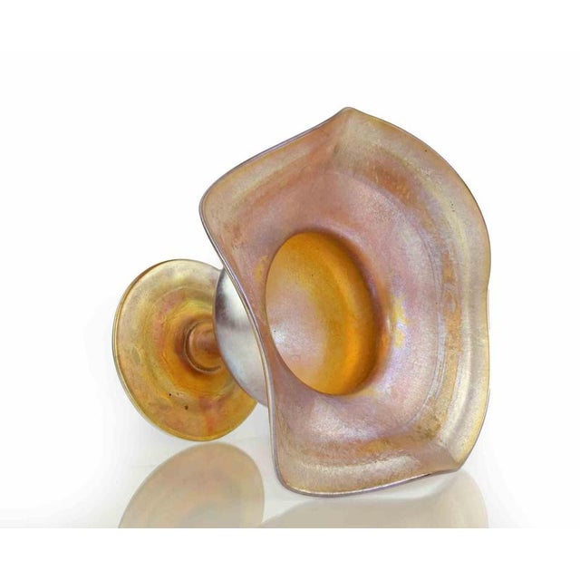 Favrile Glass Compote in Art Glass by Tiffany Studios, Italy, 1910s For Sale - Image 3 of 5