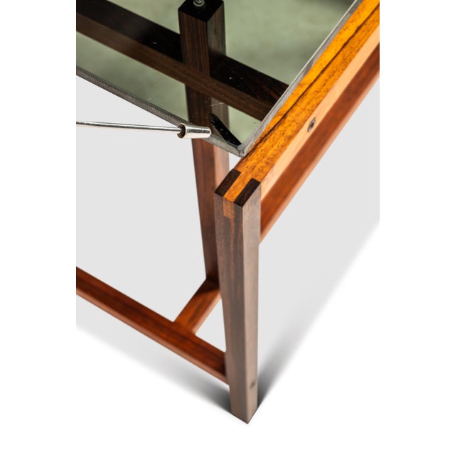 Rare Mid-Century Danish Modern Rosewood & Smoked Glass End Table by Henning Nørgaard for Komfort of Denmark, C. 1960's For Sale - Image 14 of 14