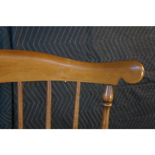 1960's Heywood Wakefield Windsor Back Maple Writing Desk Arm Chair With Drawer For Sale - Image 14 of 18
