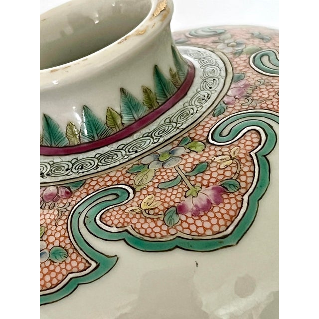 Antique Yongzheng Period 1723 - 1735 Chinese Famille Rose Mei Ping Fine White Porcelain Vase, For Sale - Image 9 of 16