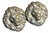 1980s Silver Metal Lion Head Earrings For Sale