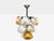 Mid-Century Modern, Orange and White Murano Glass, Chrome, Pendant Light or Chandelier, 1960s A mid-century modern Murano...