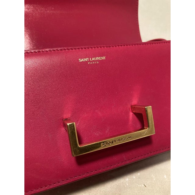 Yves Saint Laurent Pink Leather Small Lulu Bag For Sale - Image 9 of 12